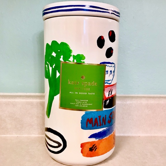 NWT Kate Spade Tall Canister | All in Good Taste - Picture 2 of 7